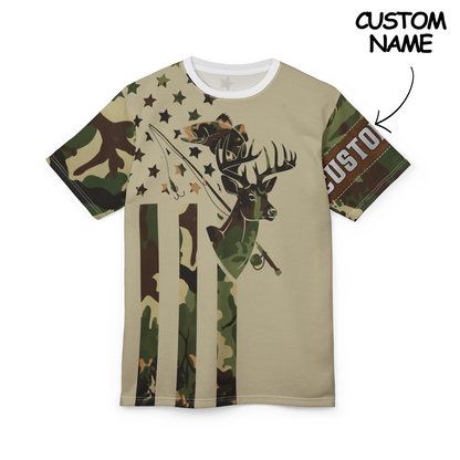Stars & Stripes Outdoors Personalized Unisex Cut & Sew Tee