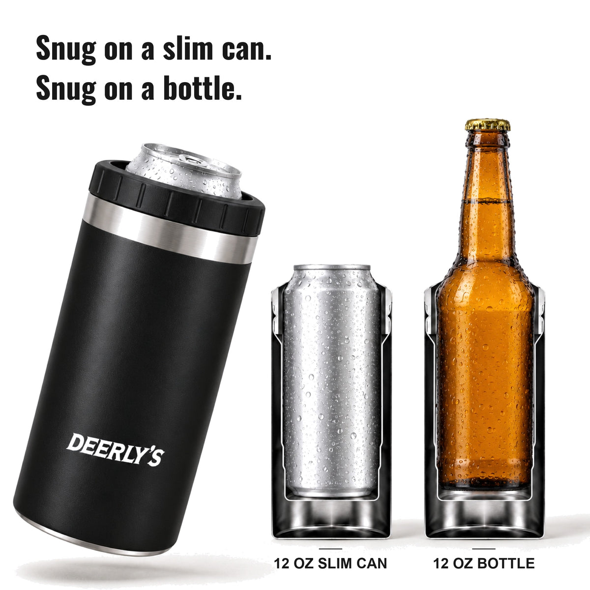 Can cooler - snug on a slim can, snug on a bottle
