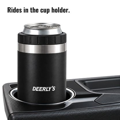 Can cooler rides in the cup holder