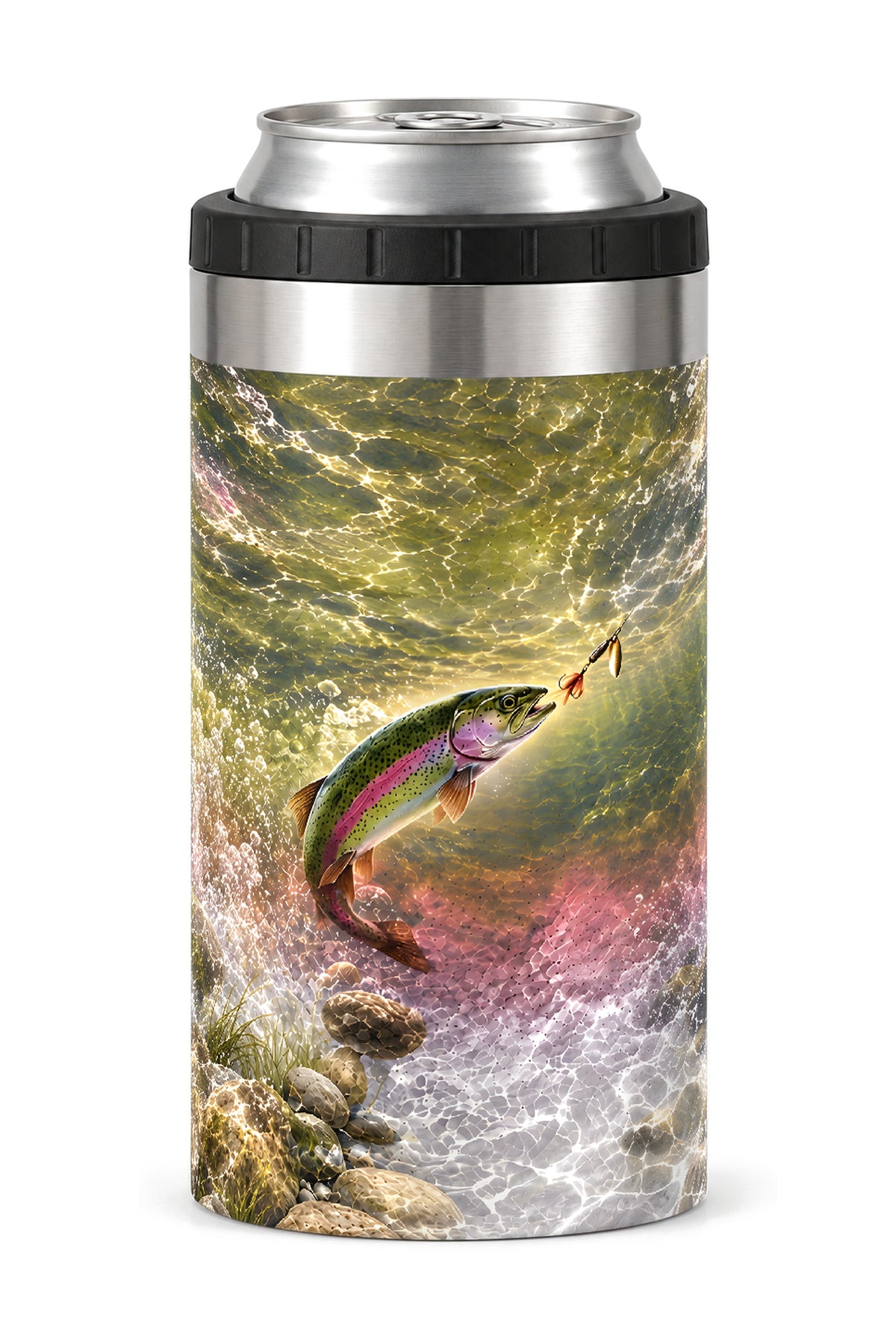 Clearwater Rainbow Trout can cooler - front