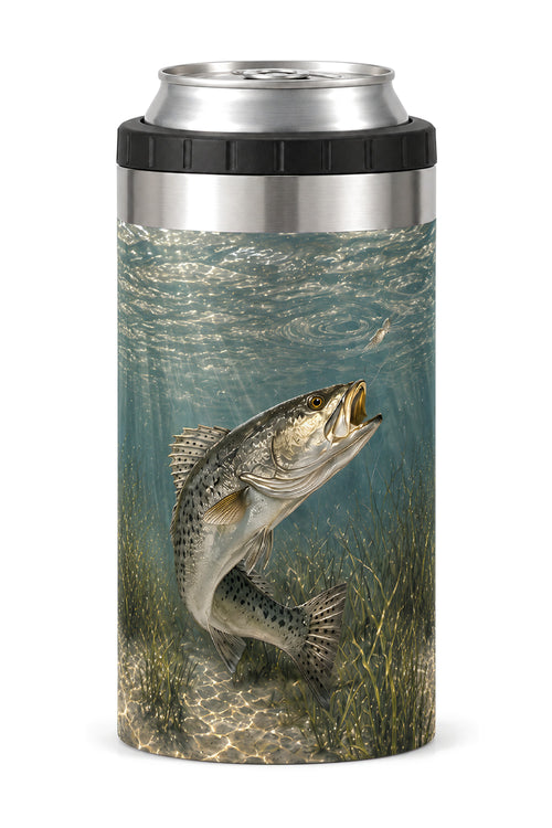 Silverline Speckled Trout can cooler - front