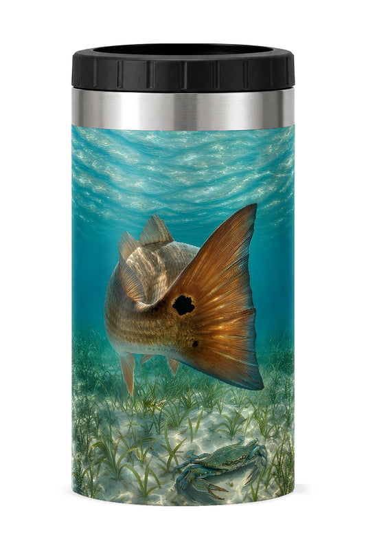 Redfish Tailing Tide can cooler - front