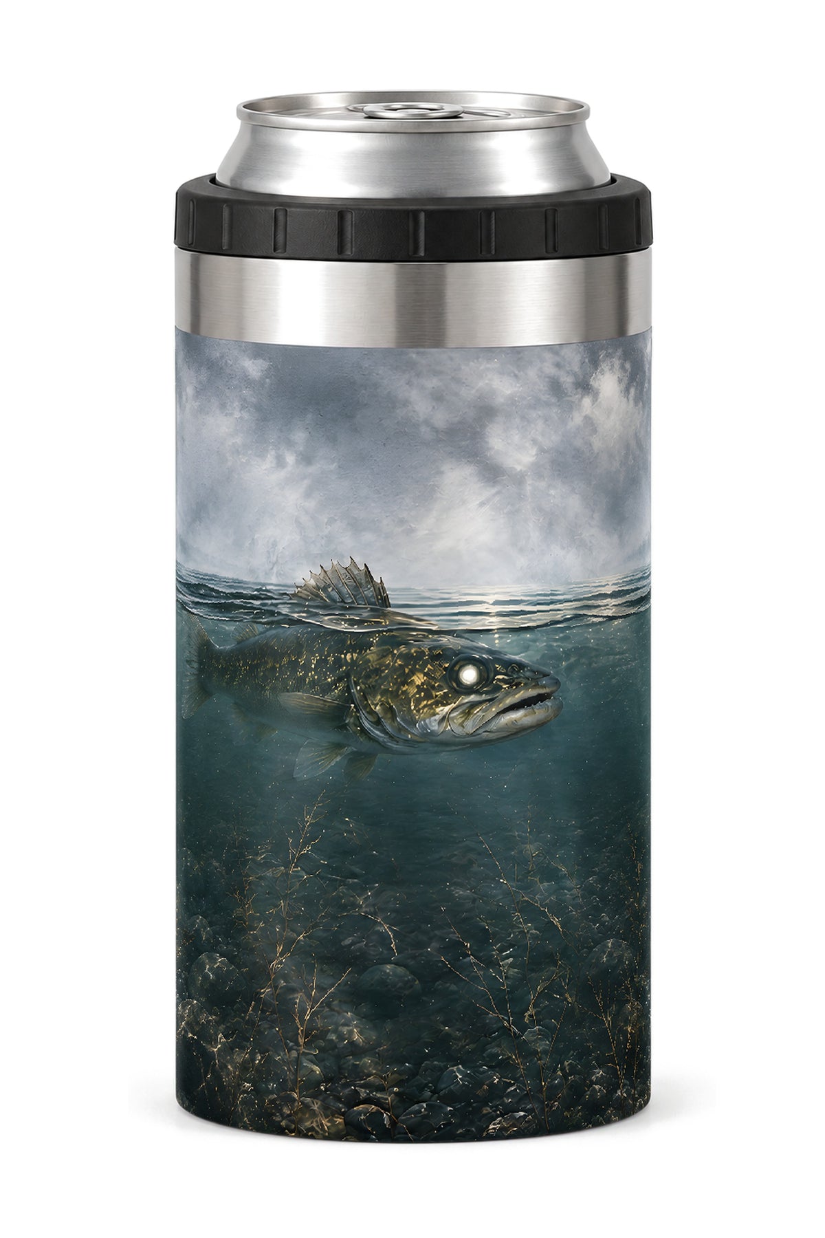 Misty Timber Walleye can cooler - front