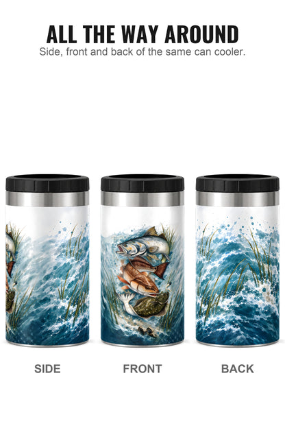 Saltmarsh Grand Slam can cooler - side, front and back