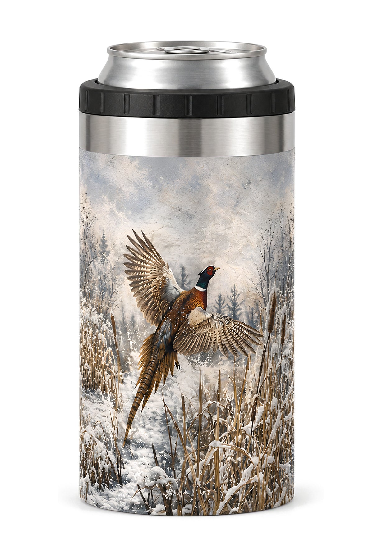 Snowy Marsh Pheasant Flight can cooler - front