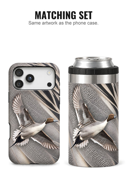 Northern Pintail can cooler with matching phone case