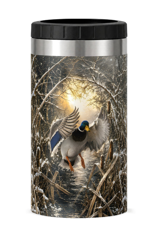 Timber Marsh Mallard Touchdown can cooler - front