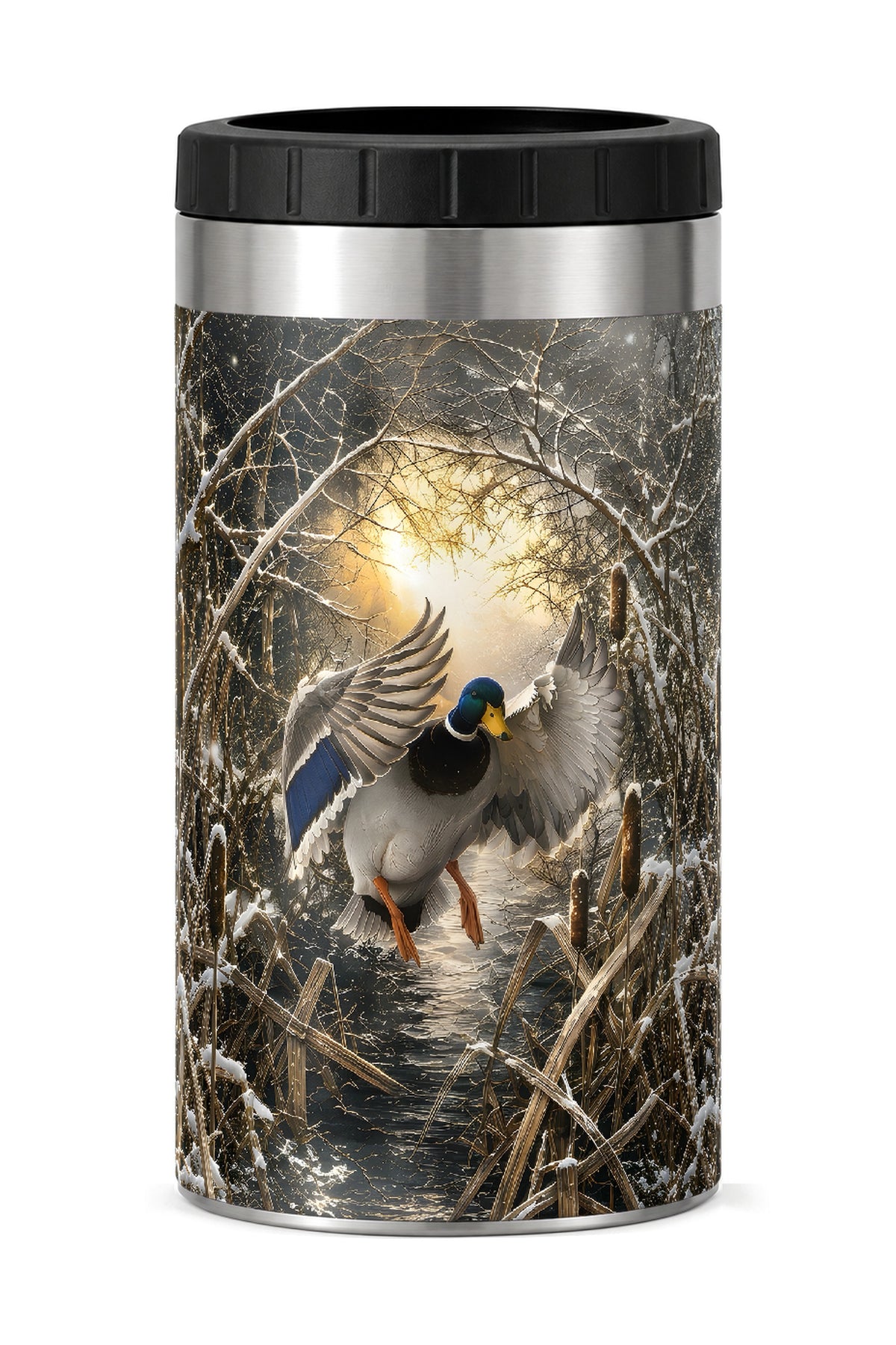 Timber Marsh Mallard Touchdown can cooler - front