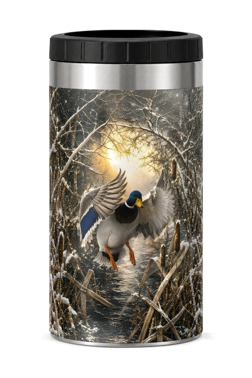 Timber Marsh Mallard Touchdown can cooler - front