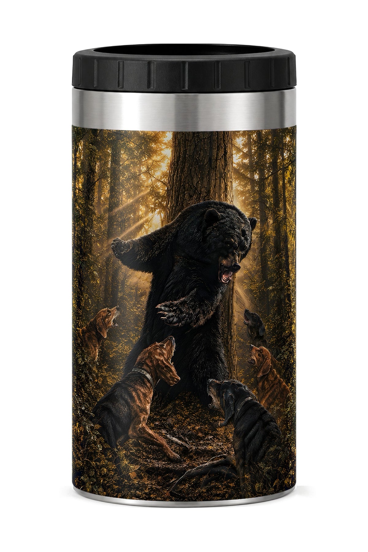 Deep Timber Bear Stand can cooler - front