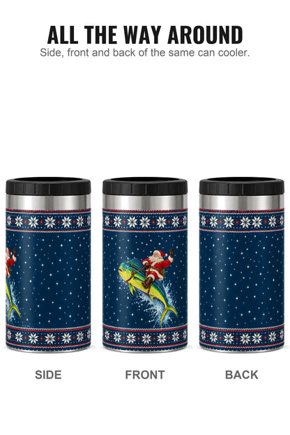 Santa Mahi Mahi Express can cooler - side, front and back