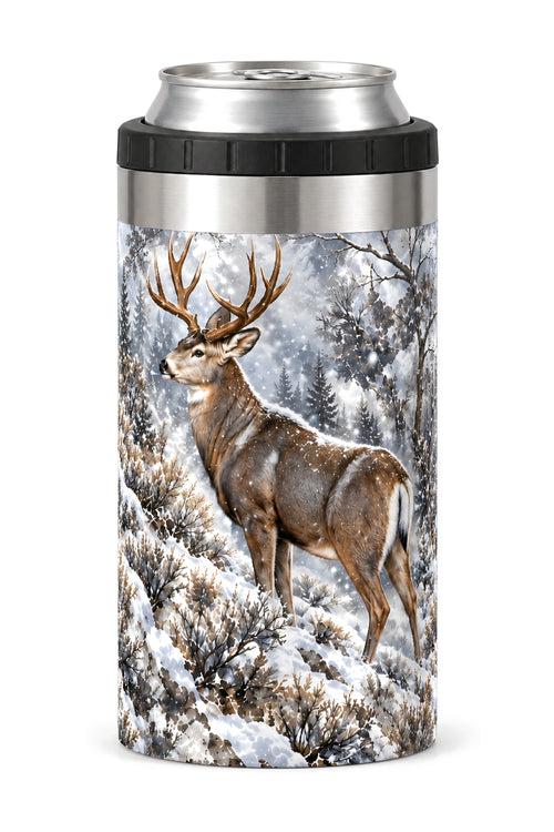 Mule Deer Winter Timber Sentinel can cooler - front