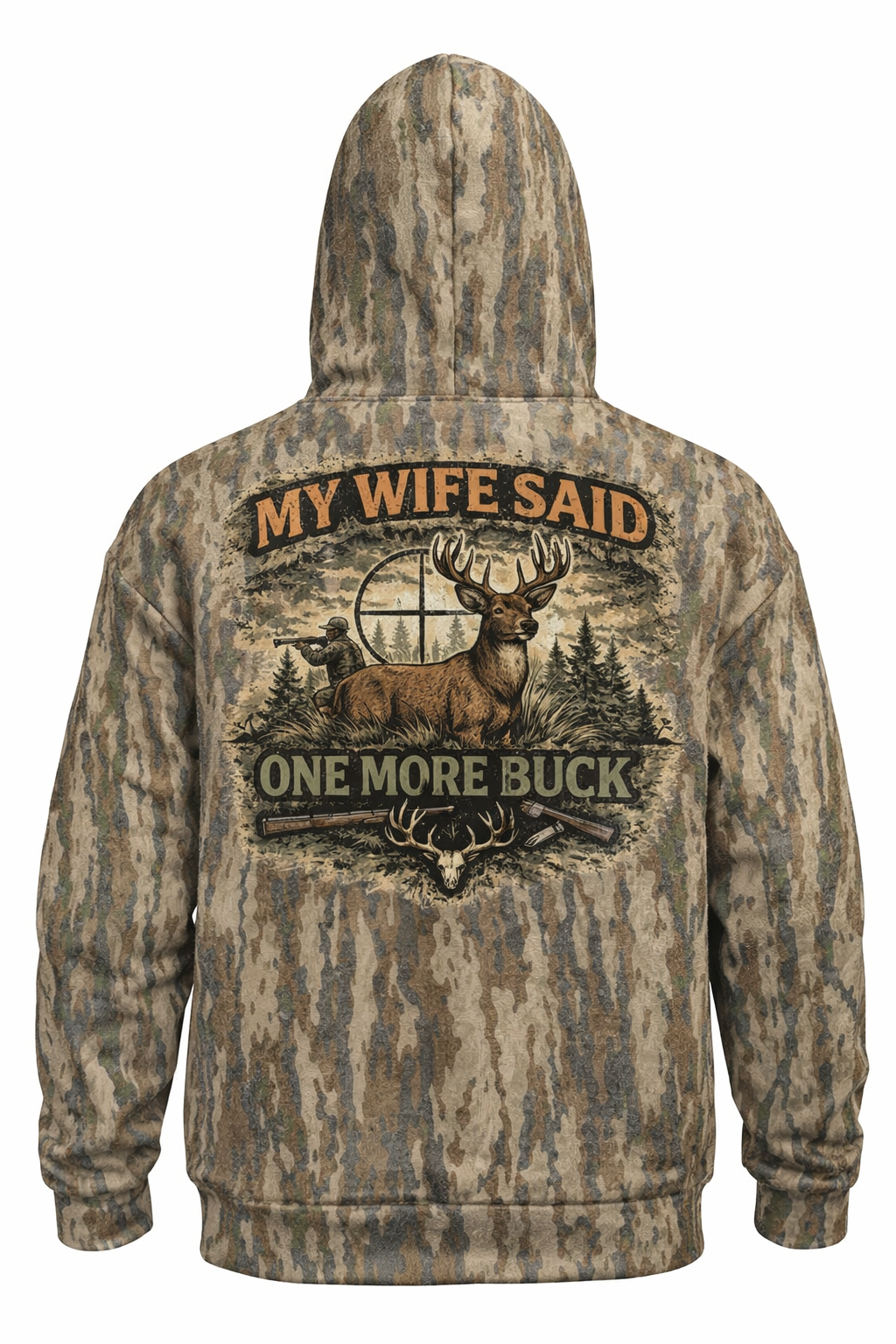 Performance Hunting Fleece-Lined Hoodie — My Wife Said One More Buck – BCK7