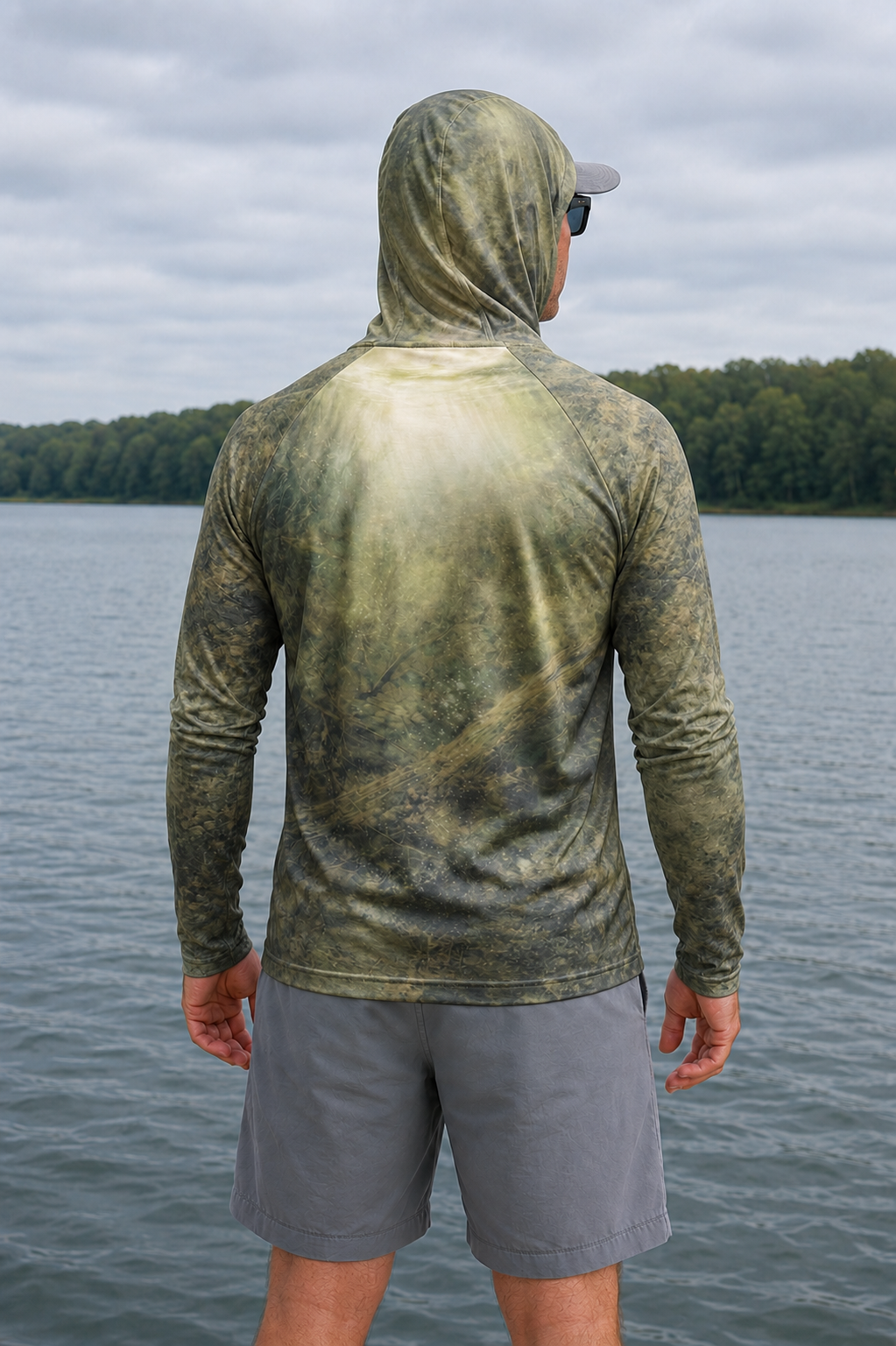AirLite Fishing Sun Hoodie - Timber Bass Sunray - TBT44