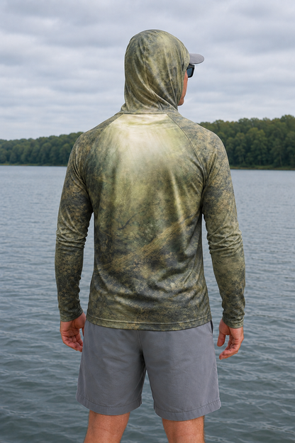 AirLite Fishing Sun Hoodie - Timber Bass Sunray - TBT44