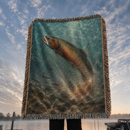 Wild Lahontan Trout Woven Lodge Throw