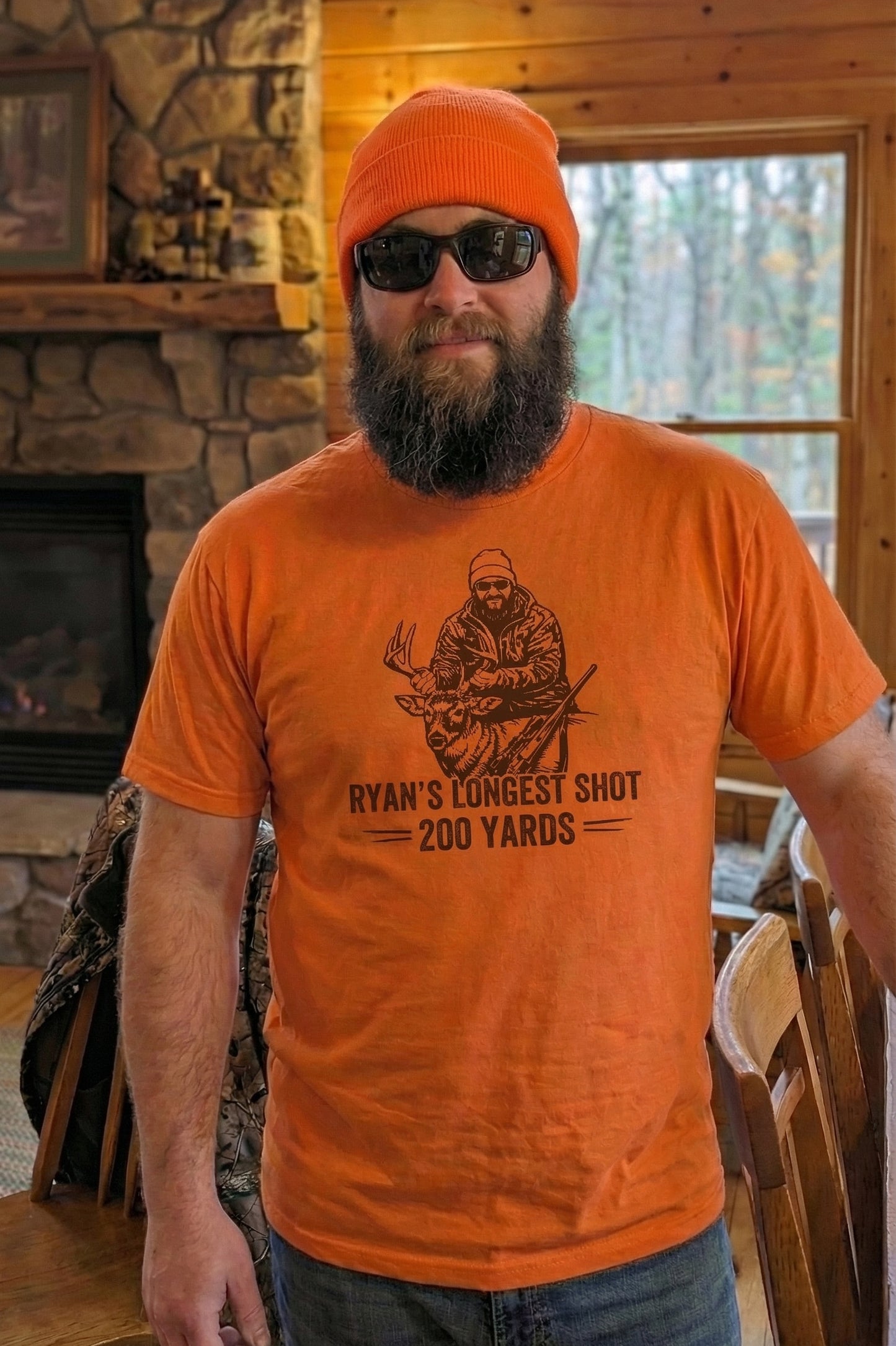 Longest Shot Hunting Tee - Custom Photo, Name & Distance