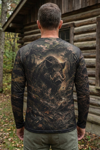 Performance Hunting Long Sleeve - Swamp Boar Fog - SF3M