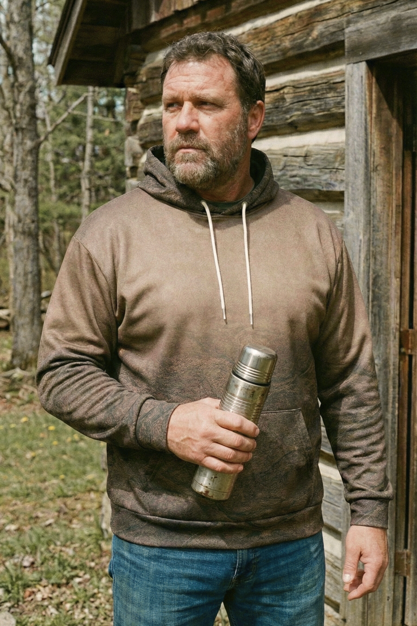 Hunter Fleece Hoodie - Mountain Ridge Deer Silhouette – LT3V