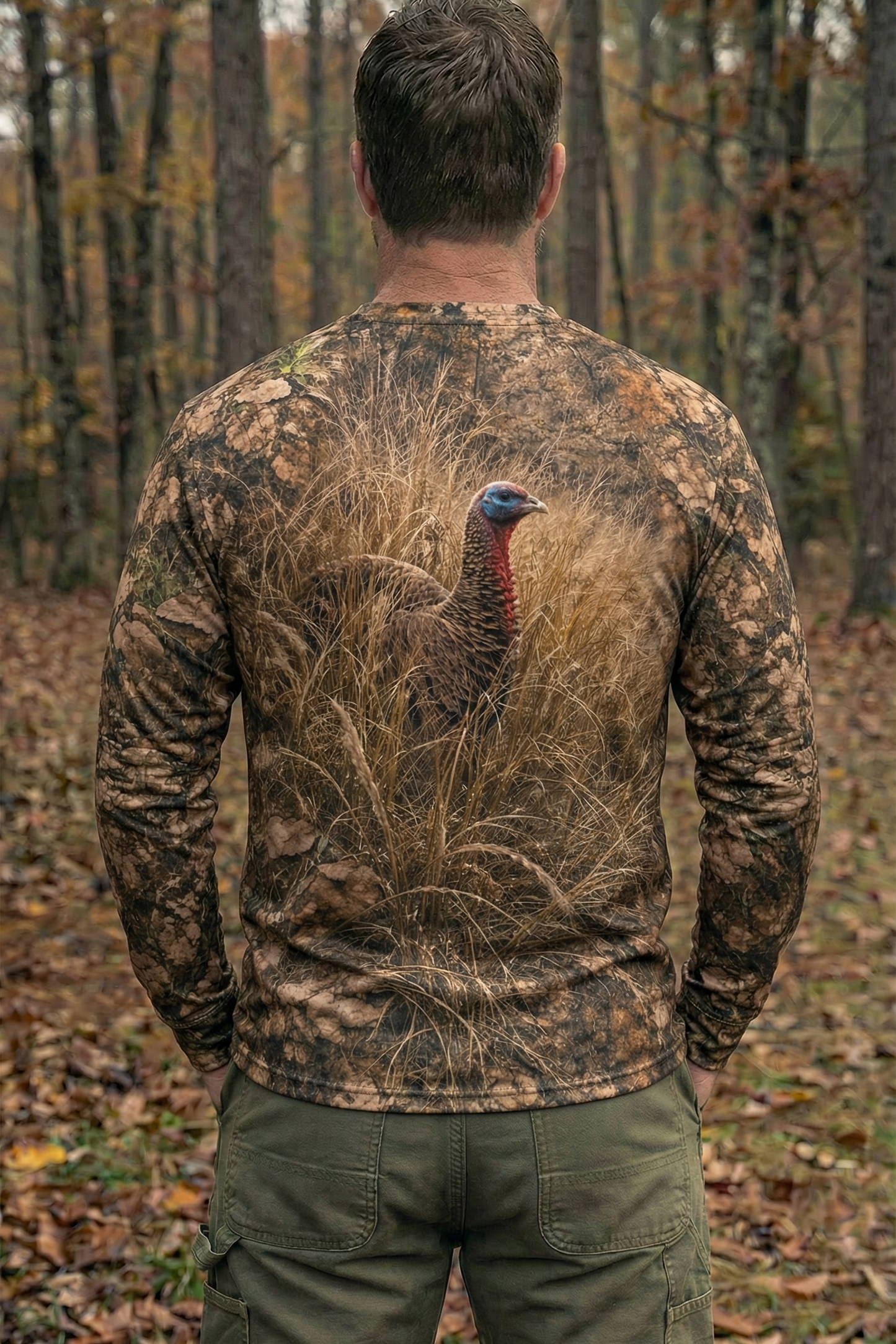 Performance Hunting Long Sleeve - Turkey On Bush - SRT03