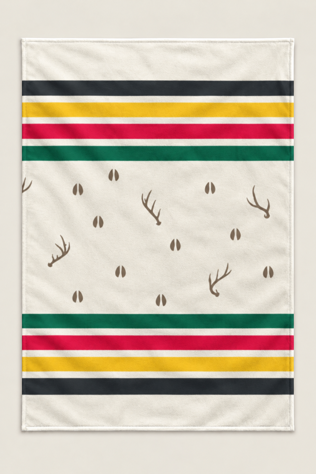 Camp Stripe Whitetail Tracks Fleece Throw