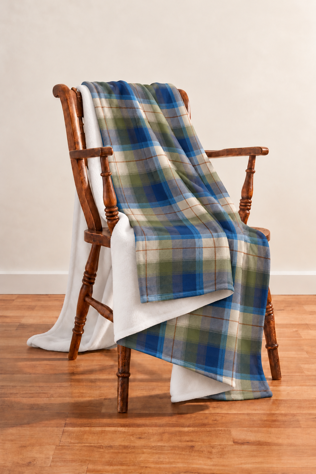 Blue Ridge Flannel Plaid Fleece Throw