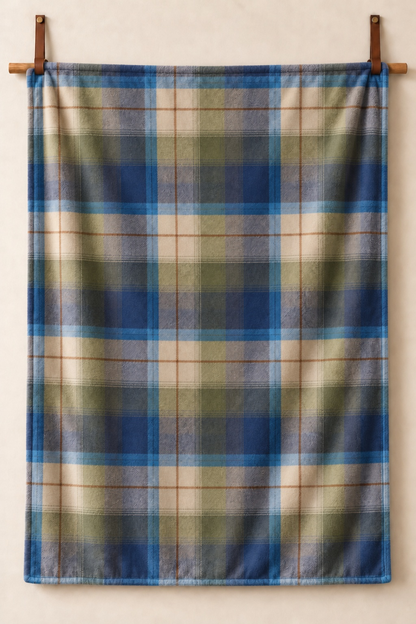 Blue Ridge Flannel Plaid Fleece Throw