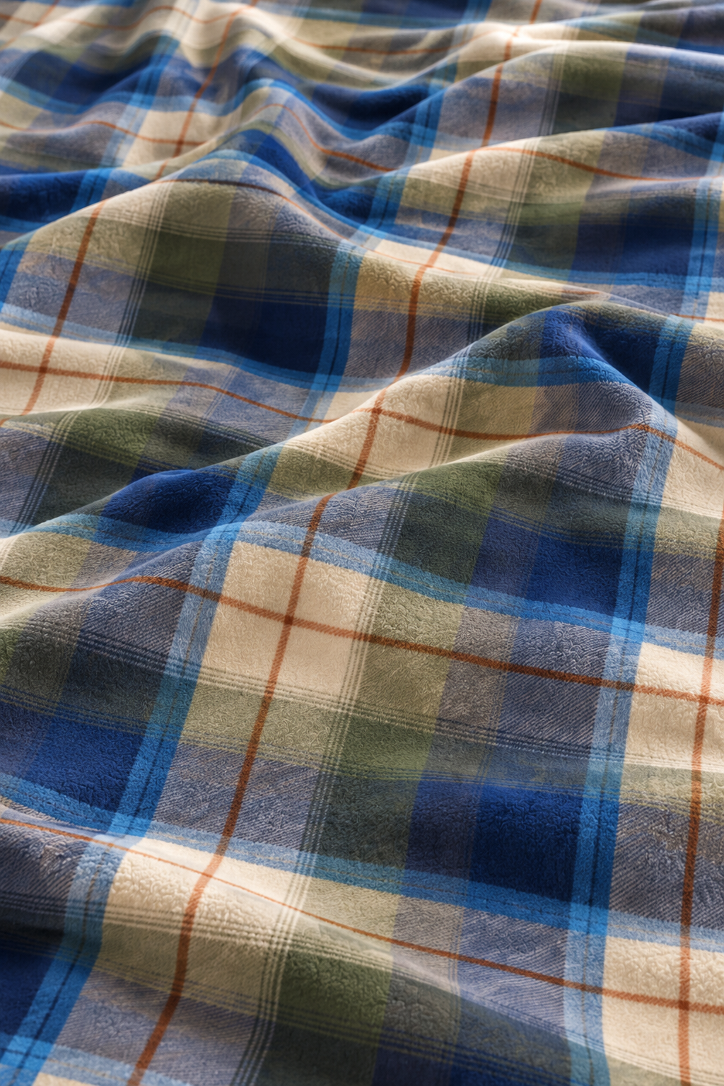 Blue Ridge Flannel Plaid Fleece Throw
