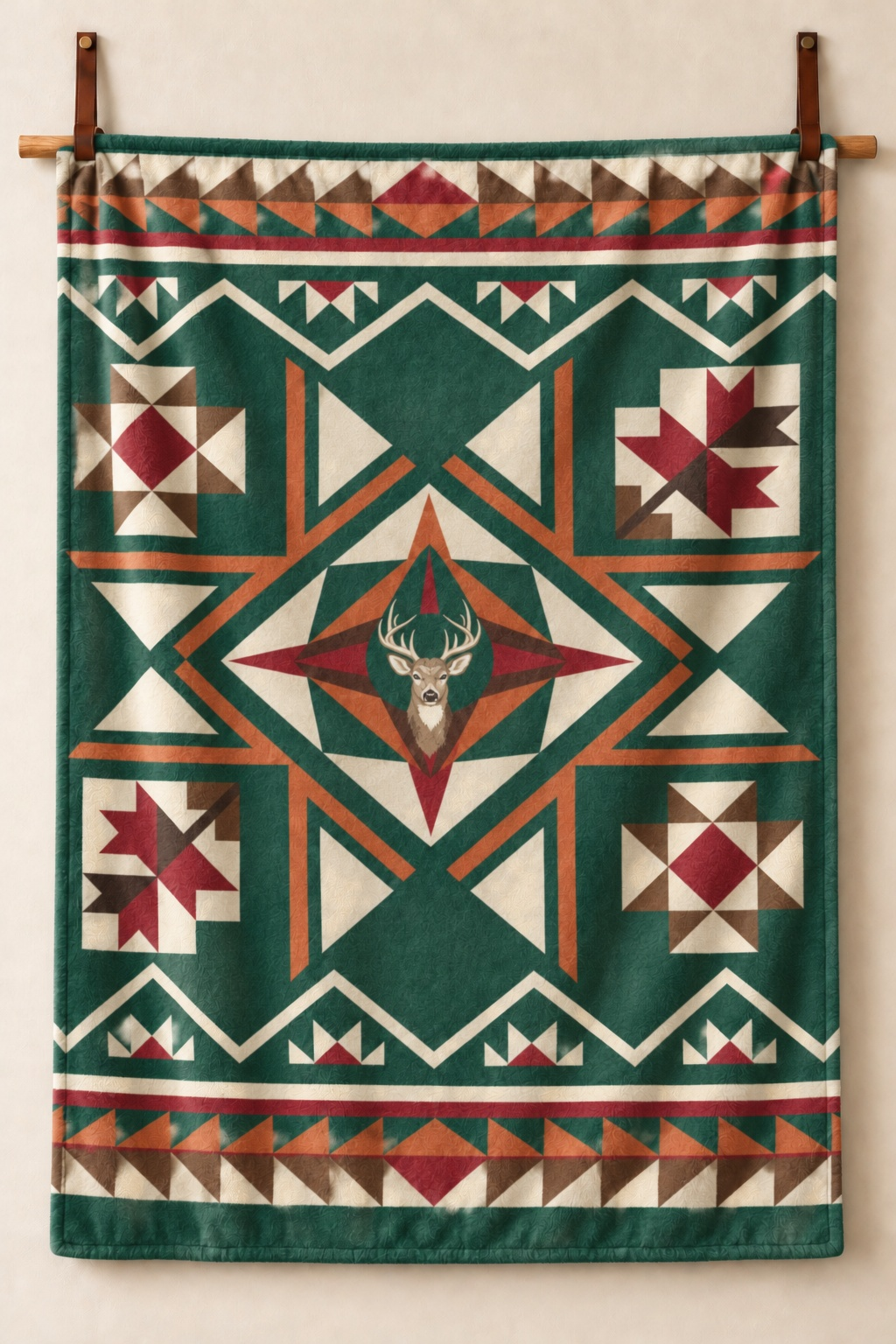 Evergreen Star Whitetail Fleece Throw