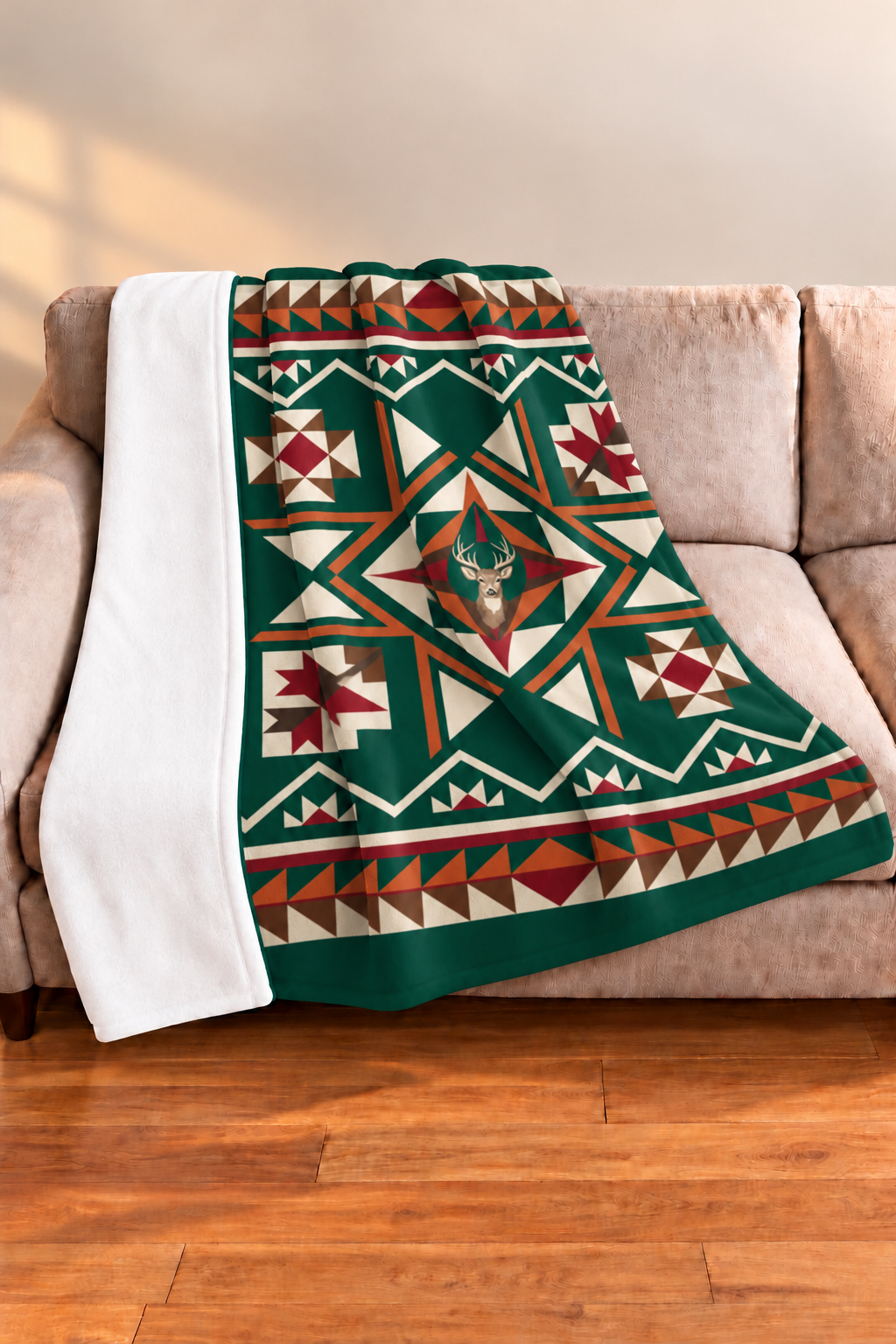 Evergreen Star Whitetail Fleece Throw