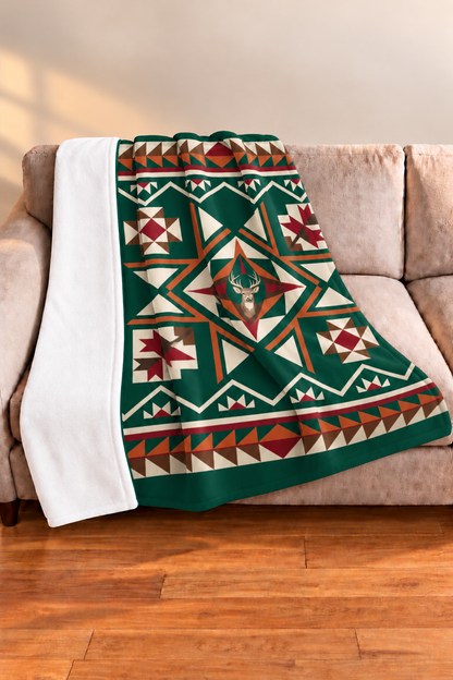 Evergreen Star Whitetail Fleece Throw