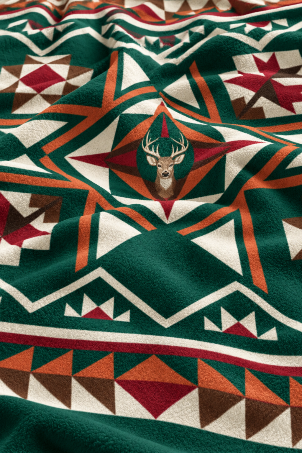Evergreen Star Whitetail Fleece Throw