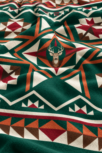Evergreen Star Whitetail Fleece Throw