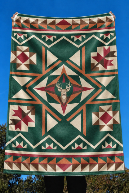 Evergreen Star Whitetail Fleece Throw