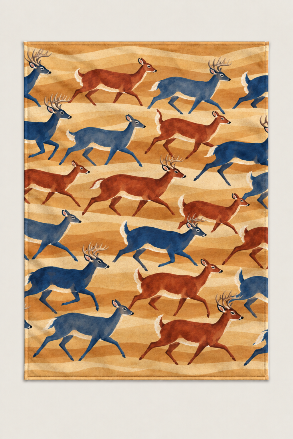 Sunrise Run Whitetail Herd Fleece Throw
