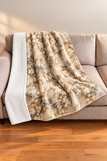 Wild Dogwood Camo Fleece Throw