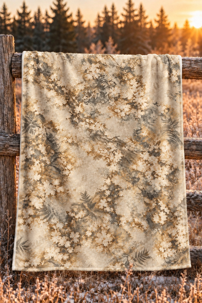 Wild Dogwood Camo Fleece Throw
