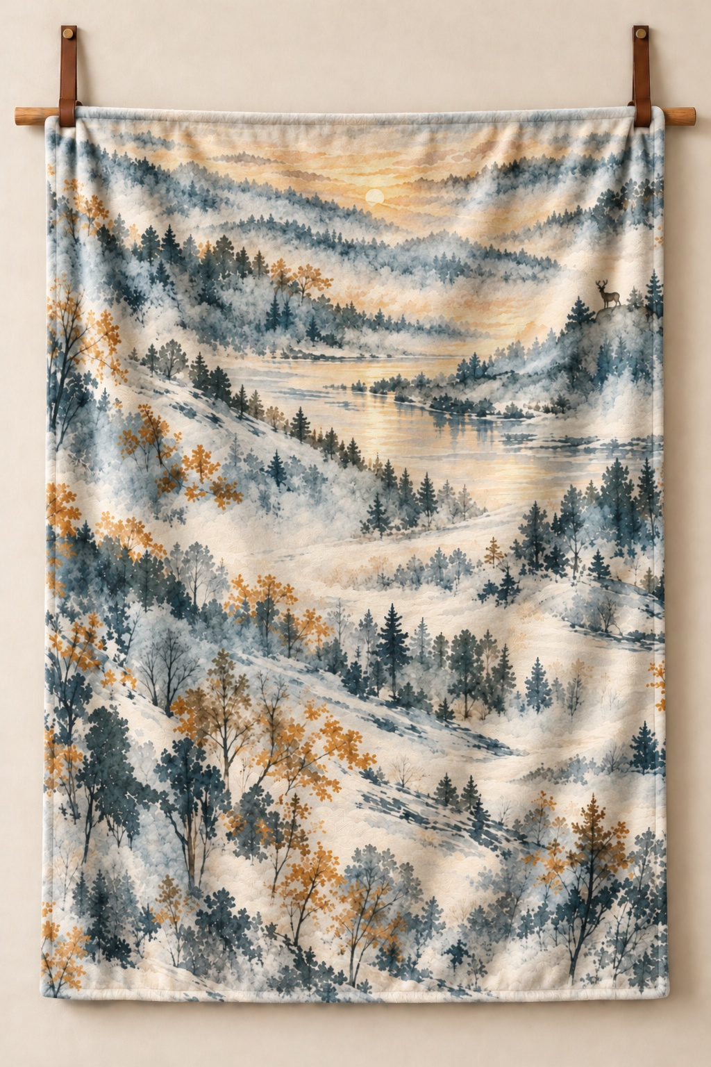 Misty Valley Whitetail Fleece Throw