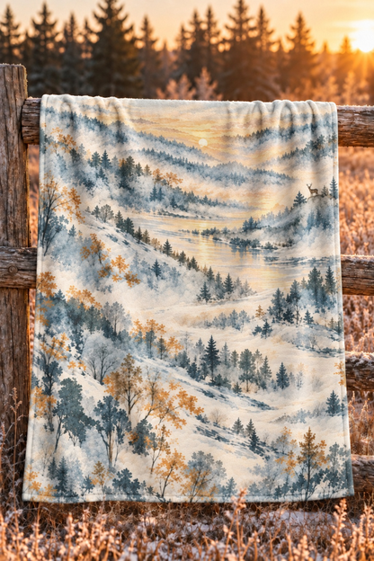 Misty Valley Whitetail Fleece Throw