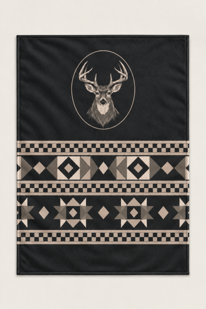 Charcoal Lodge Whitetail Medallion Fleece Throw