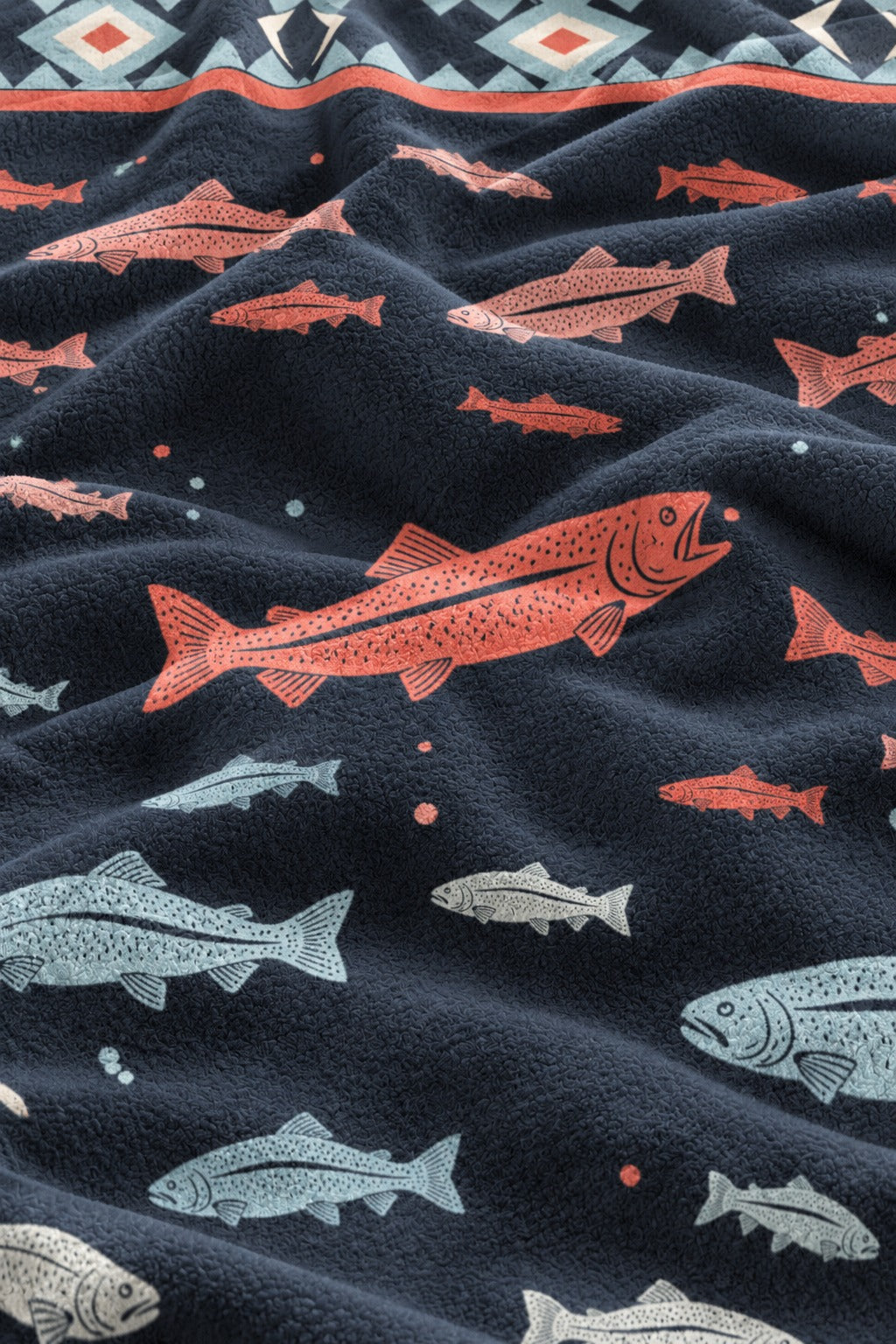 Rainbow Trout Drift Fleece Throw