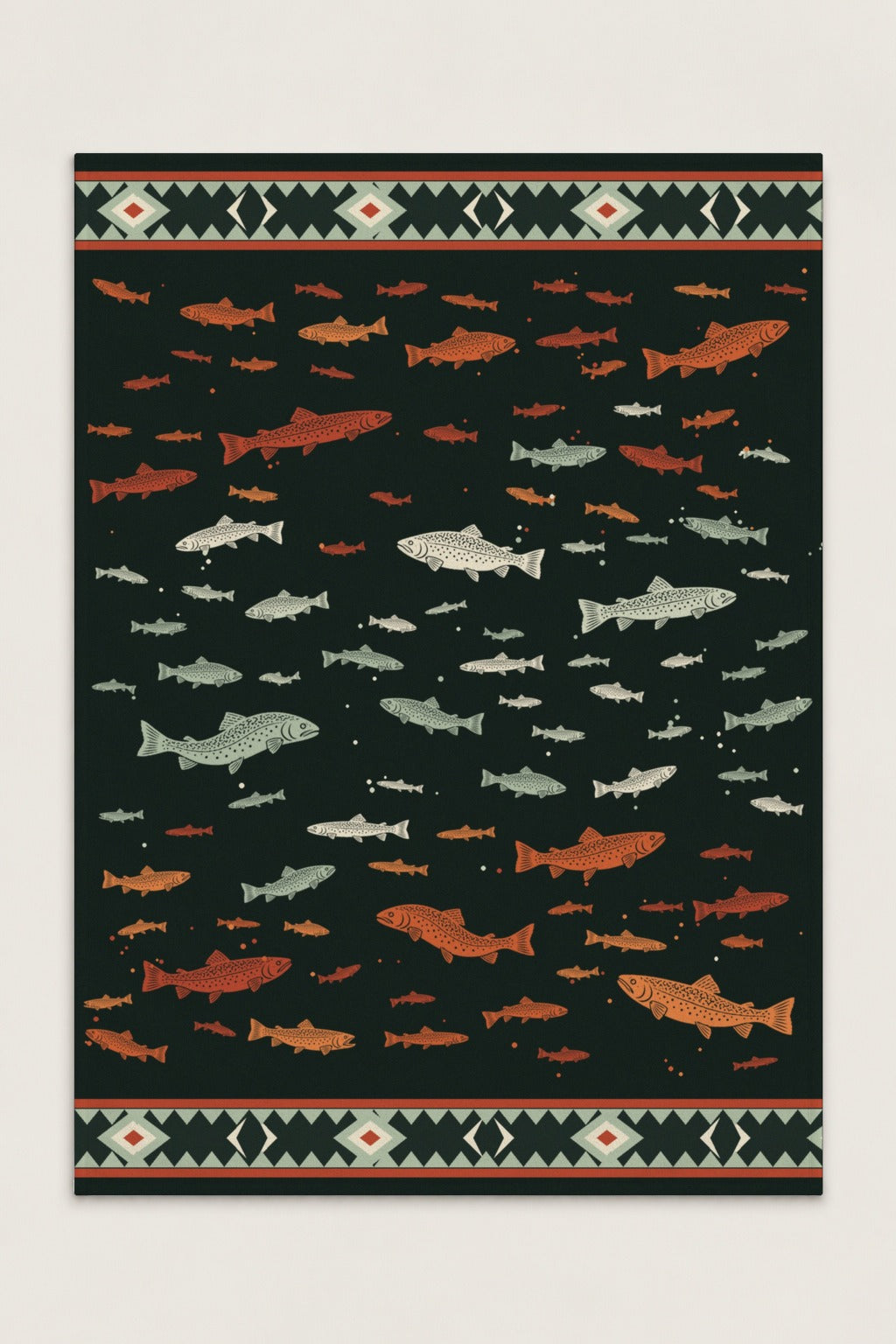 Brook Trout Headwaters Fleece Throw