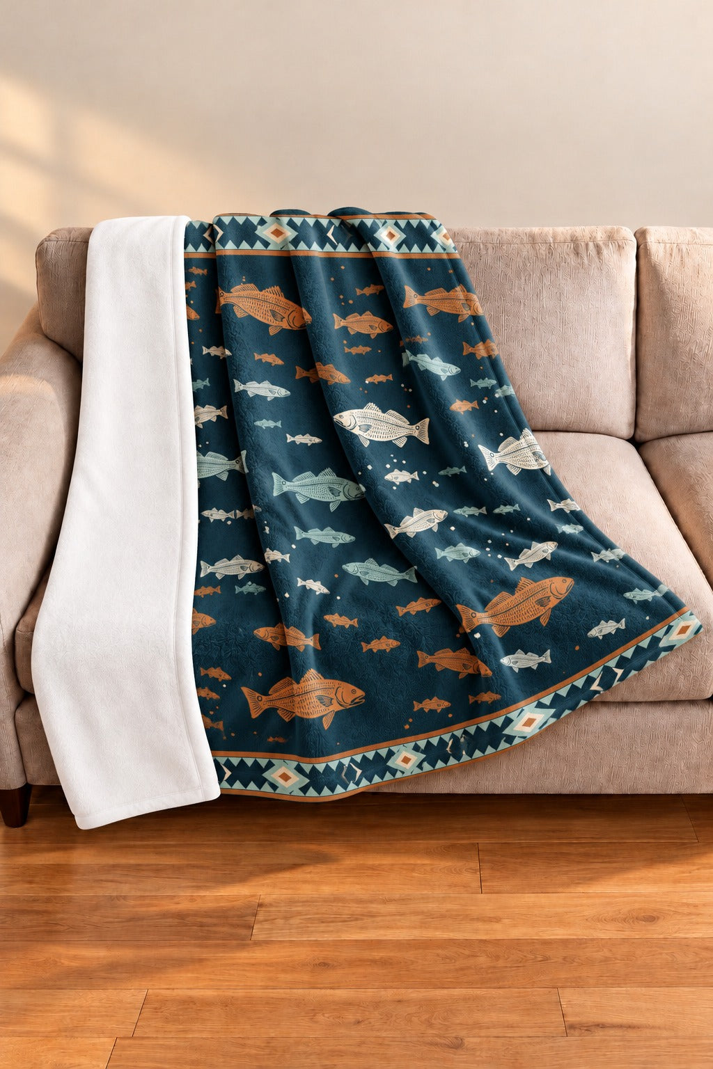 Bayou Redfish Fleece Throw