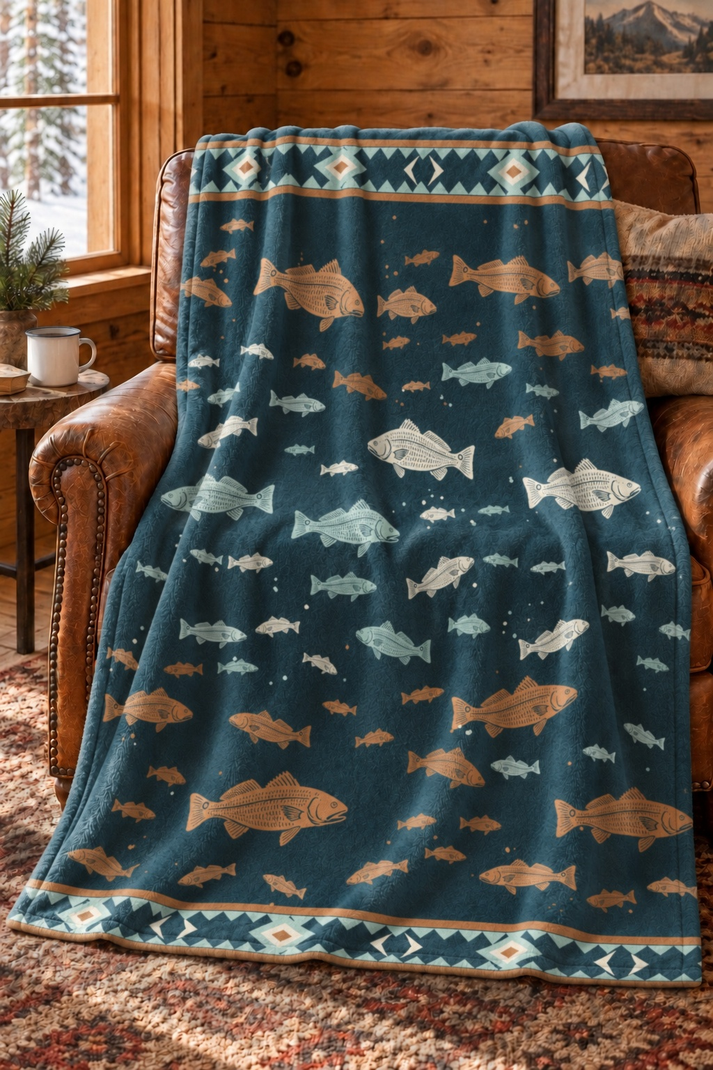 Bayou Redfish Fleece Throw