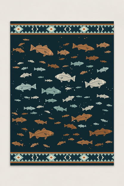 Bayou Redfish Fleece Throw
