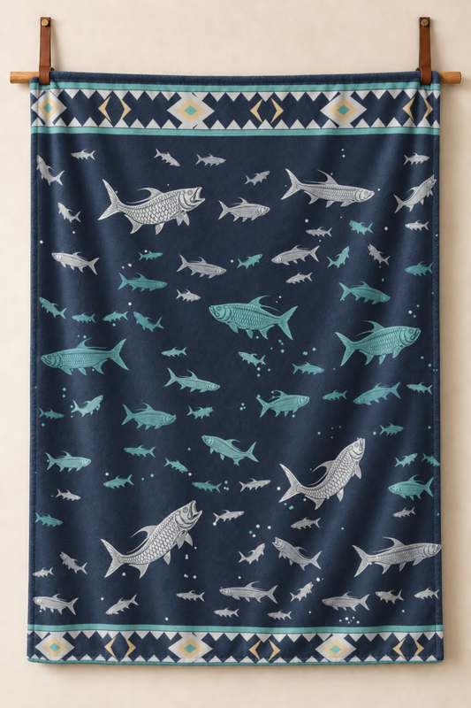 Silver King Tarpon Fleece Throw
