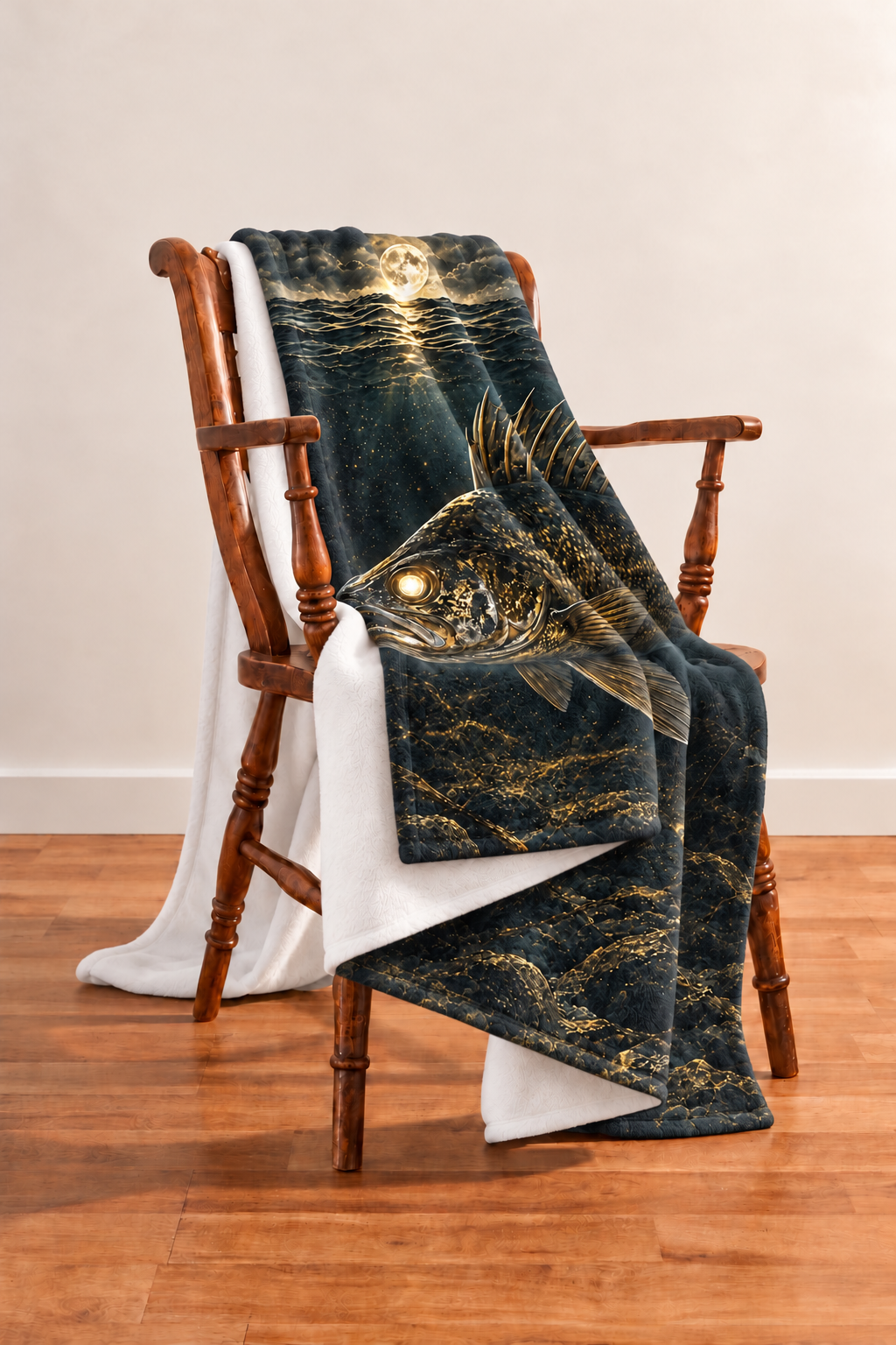 Nightfall Timber Walleye Fleece Throw