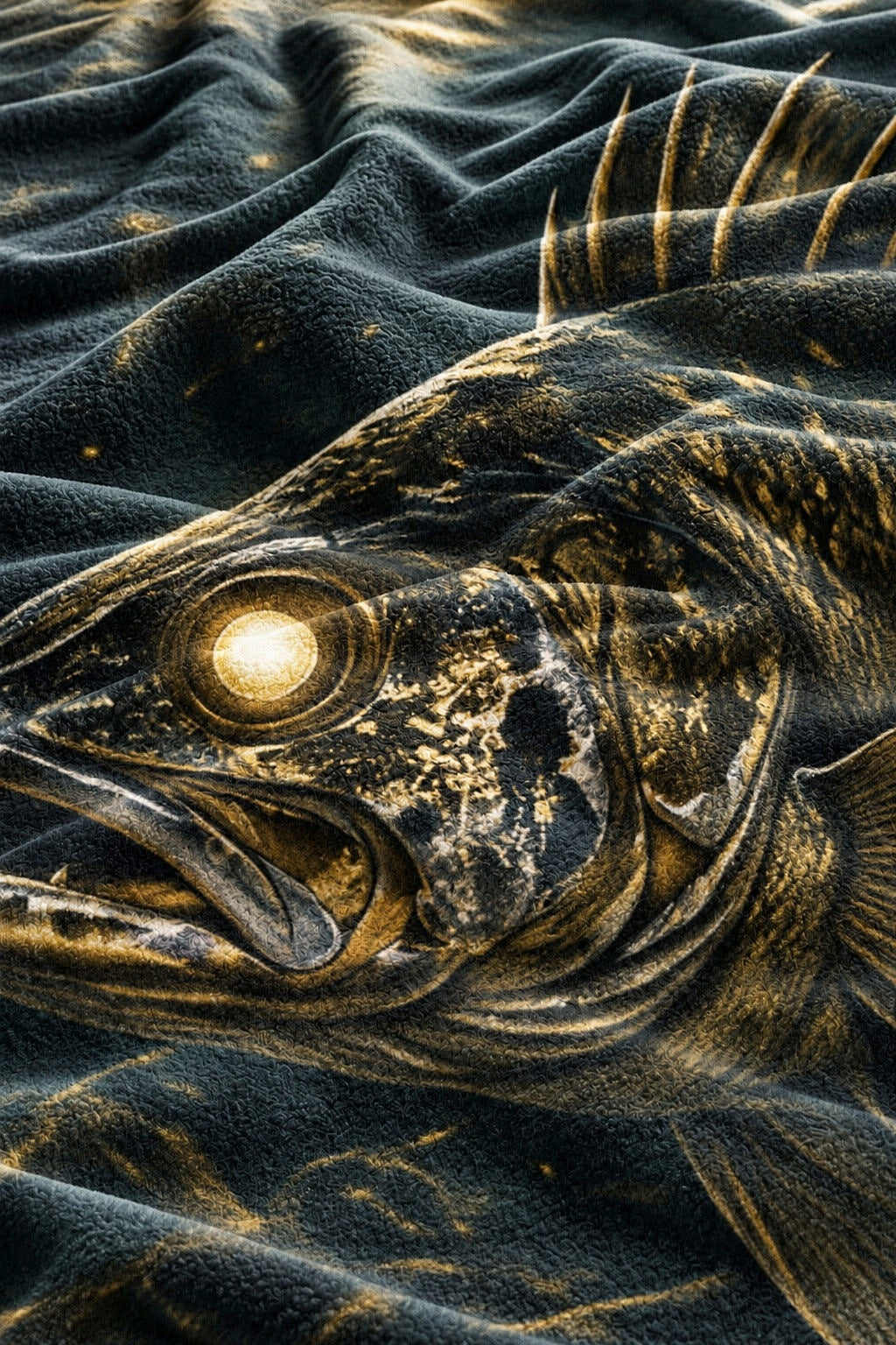 Nightfall Timber Walleye Fleece Throw
