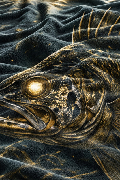 Nightfall Timber Walleye Fleece Throw