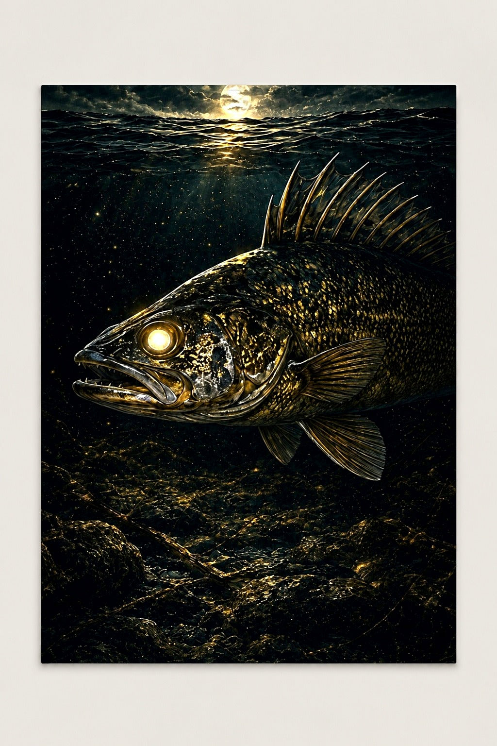 Nightfall Timber Walleye Fleece Throw